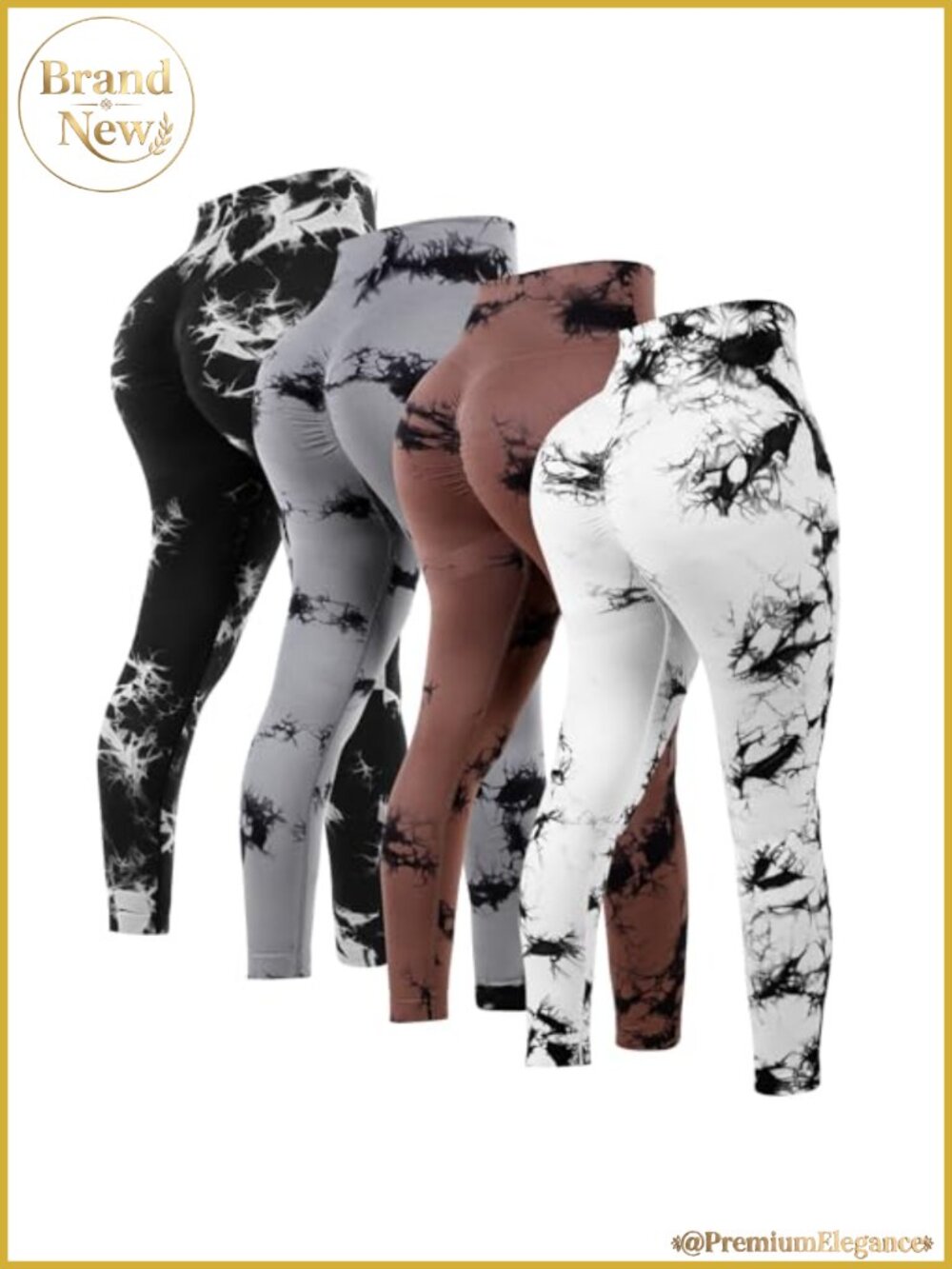 Women's High Waisted Seamless Leggings Set Tie Dye Yoga Pants